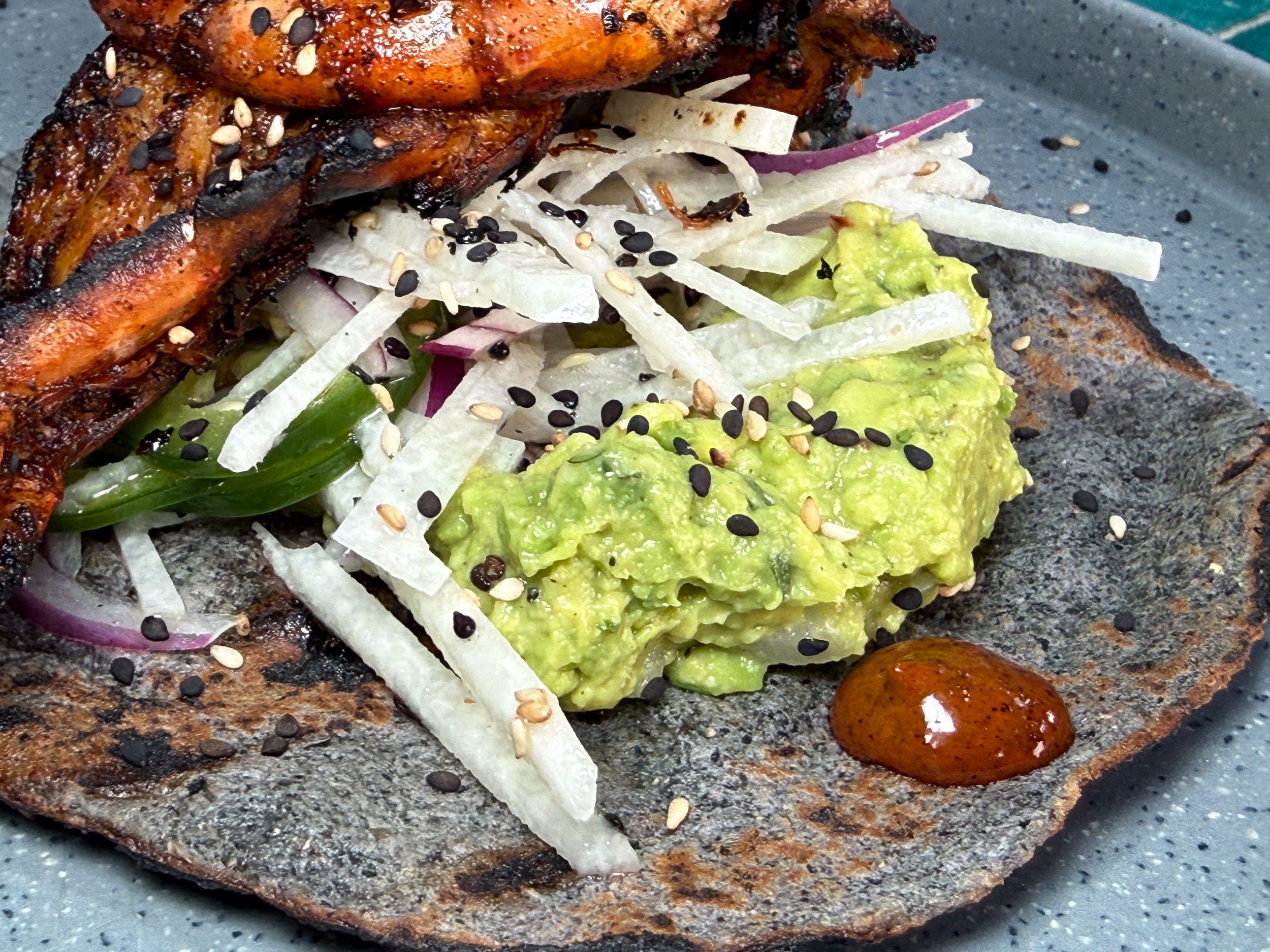 Tacos Camaron Zarandeado Baja Norte Food Bar
