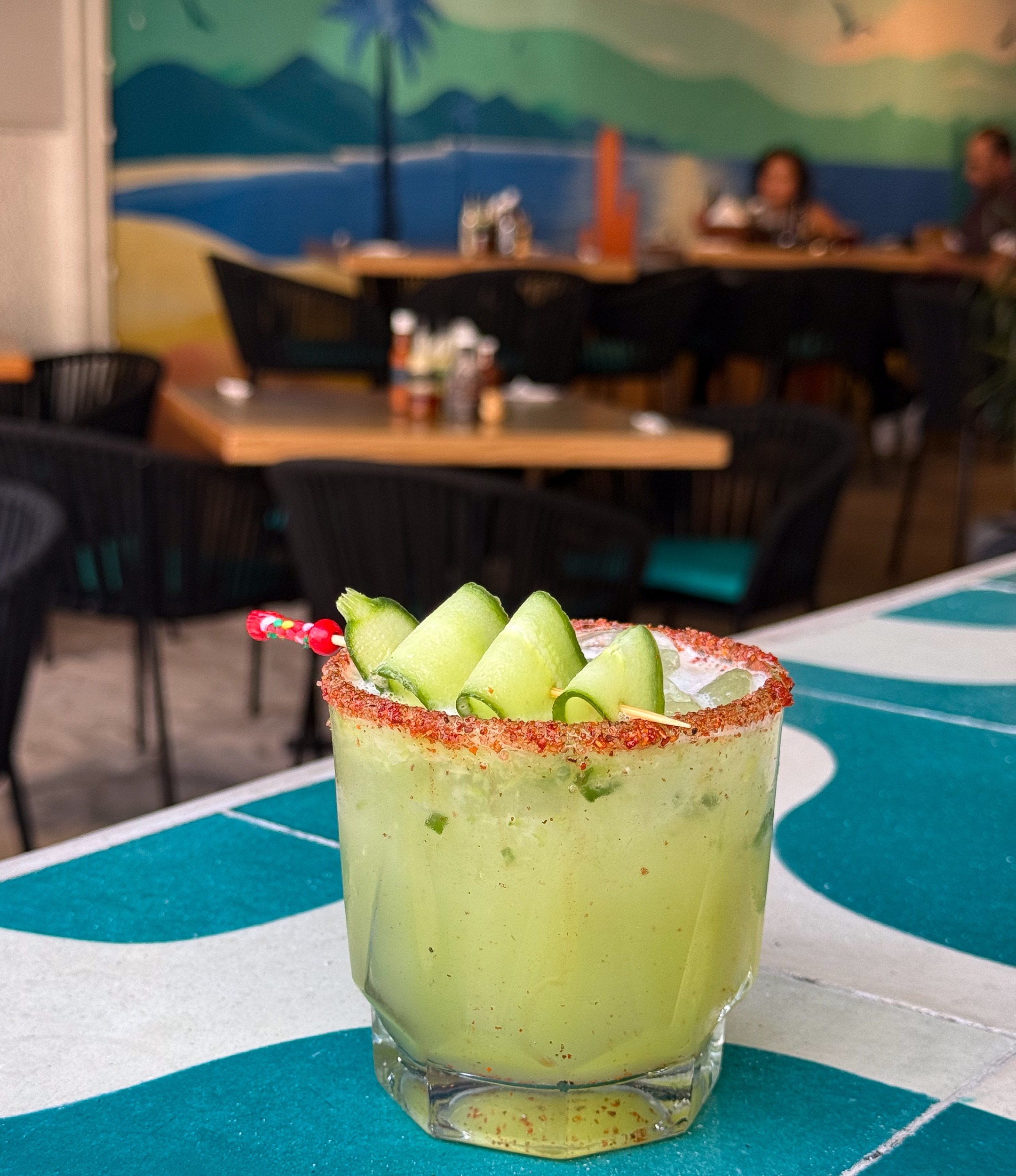 Margarita Jalapeño de Pepino (Cucumber Jalapeño Margarita) Baja Norte Food Bar