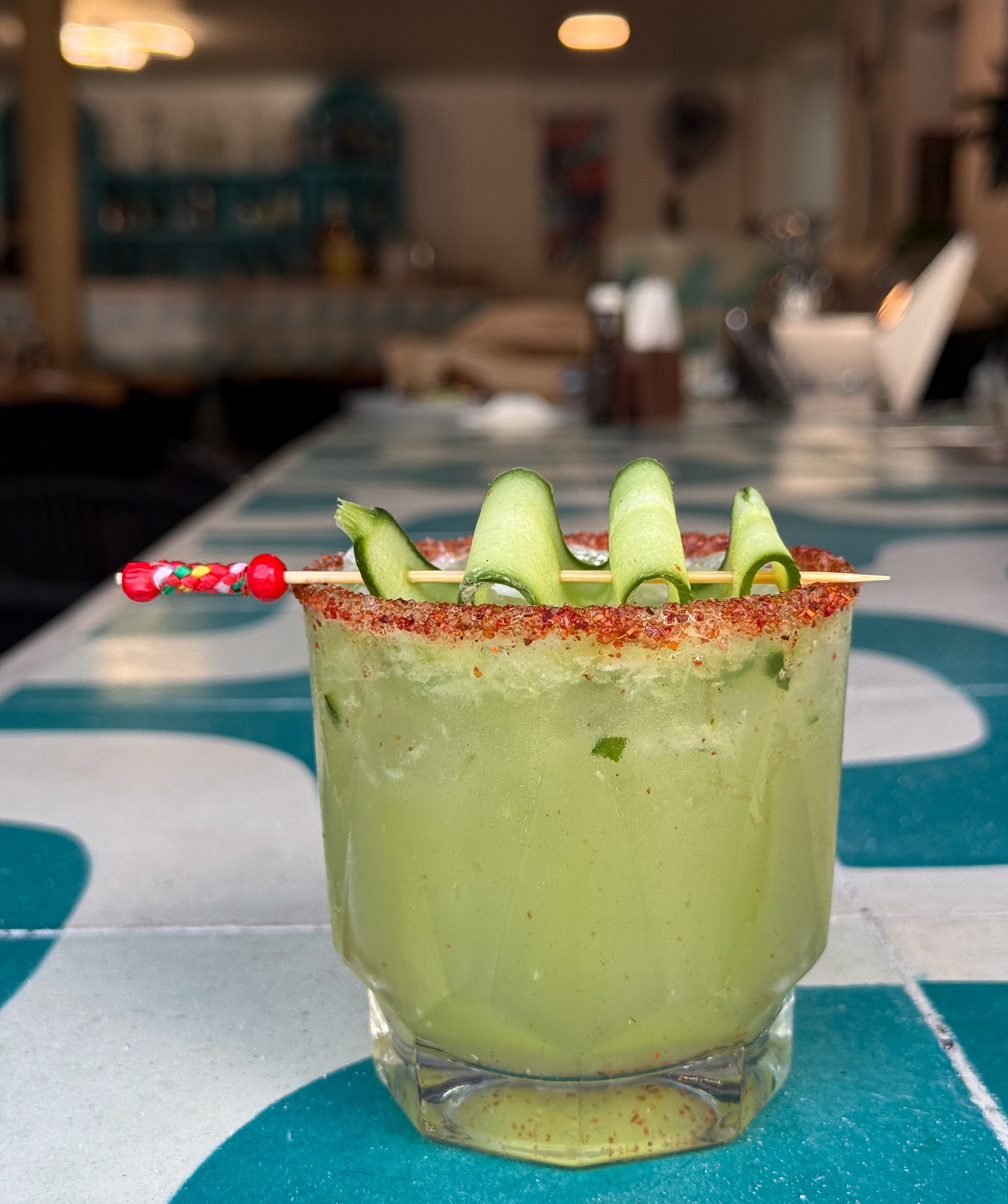Margarita Jalapeño de Pepino (Cucumber Jalapeño Margarita) Baja Norte Food Bar