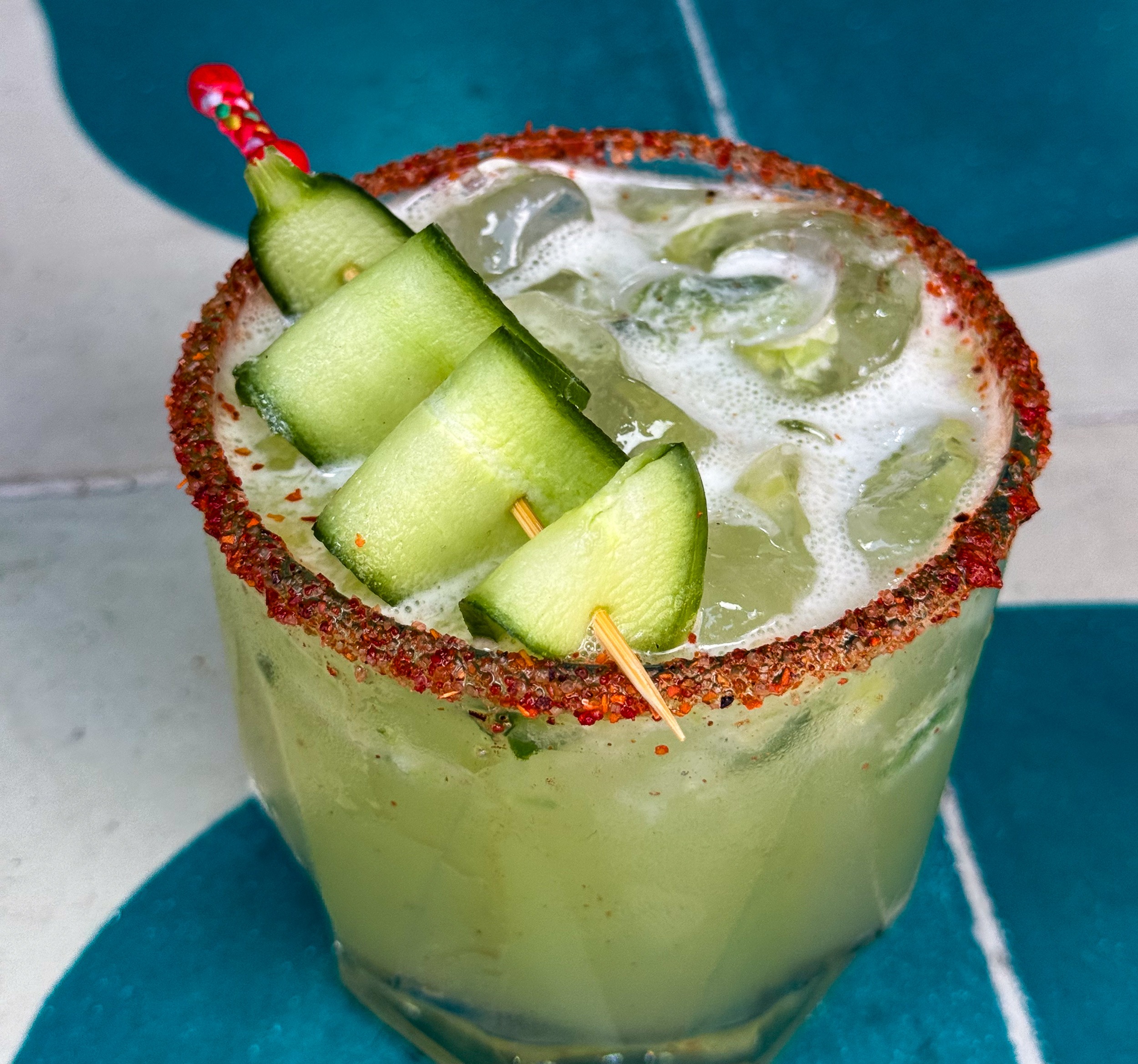 Margarita Jalapeño de Pepino (Cucumber Jalapeño Margarita) Baja Norte Food Bar