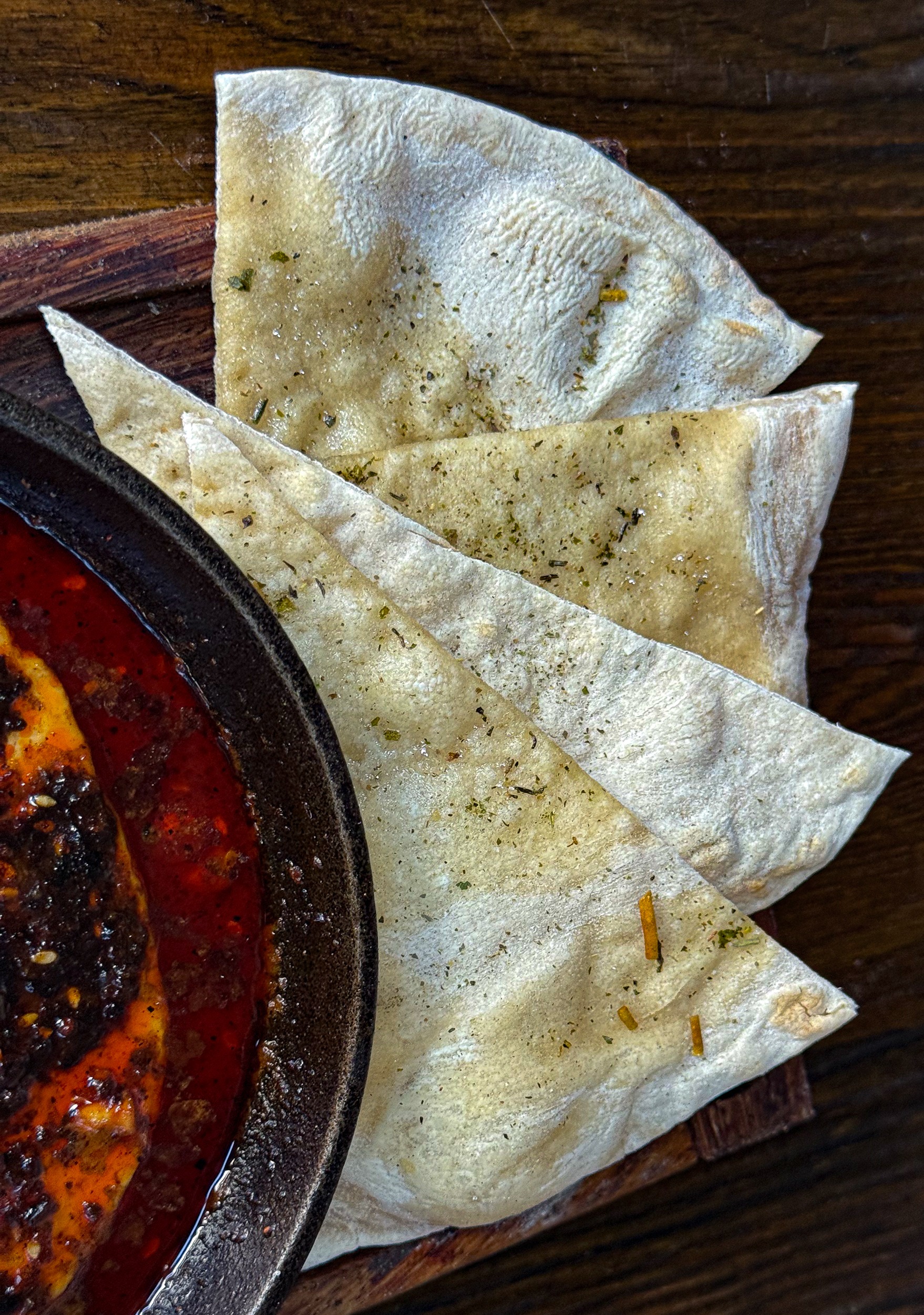Baked Panela in Morita Chile Pesto & Tomate Pizzeria